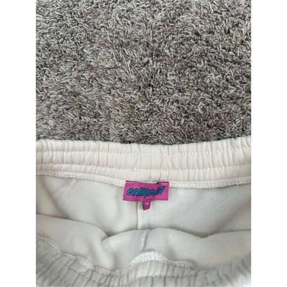 NWOT Edikted Mon Cheri Sweat Shorts Beige Fleece Pull on Drawstring Womens XS - Picture 5 of 11